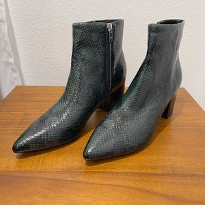 SALE Marc Fisher Snakeskin Heeled Booties